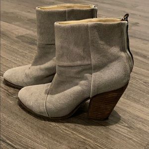 Rag and Bone Gray Canvas Booties